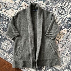 Polo Ralph Lauren Gray Merino Wool Cashmere Shawl Collar Cardigan Size M